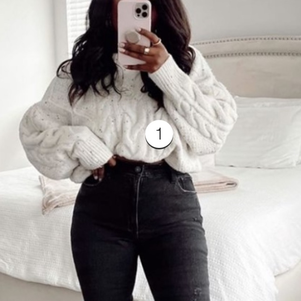 Cable knit sweater